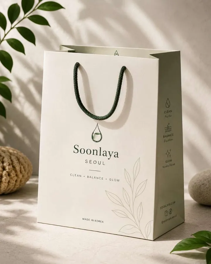 Le sac boutique SoonLaya avec anse vert forêt